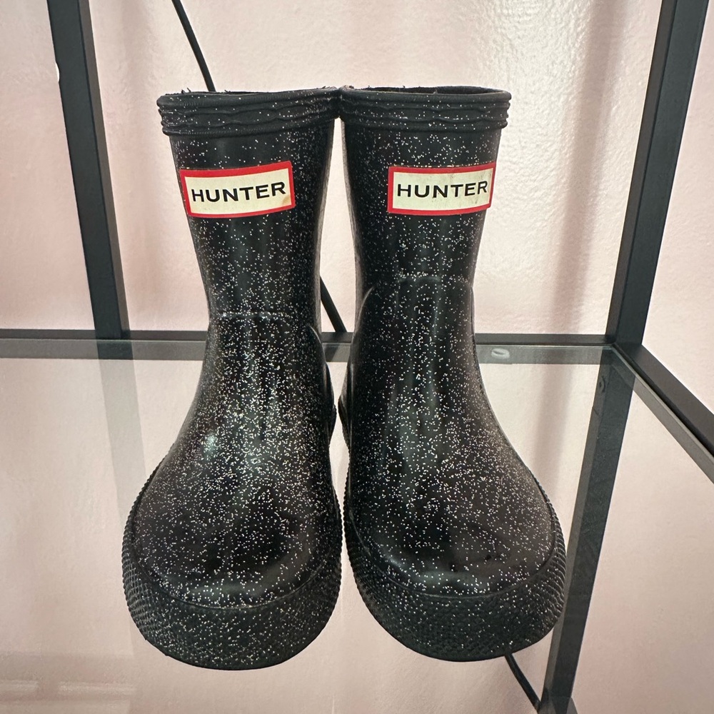 Black Sparkly Hunter Boots